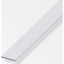 ALFER 575000.0003 Προφίλ Αλουμινίου Βέργα Πλακέ 30x2mm Ασημί Συνολικού Μήκους 1m