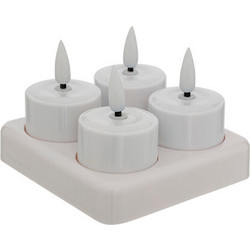 Ρεσώ 4 led επαναφορτιζόμενα σε βάση 9,9 x 7 x 10,2 cm