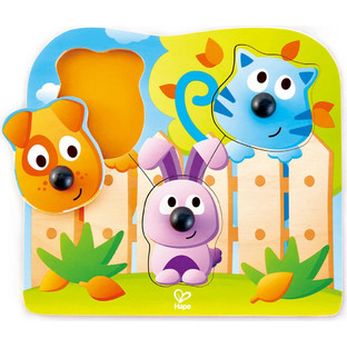 Παιδικό Puzzle Hape Ξύλινο Ζωάκια 3 Κομμάτια