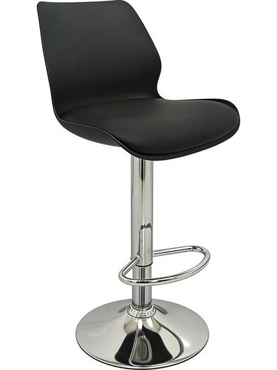 Σκαμπό Μπαρ 2τμχ Bar49 Black Pu/Pvc 39X45X102εκ