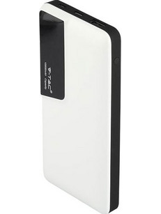 V-TAC 8870 Power Bank 10000mAh με Θύρα USB-A & Θύρα USB-C White