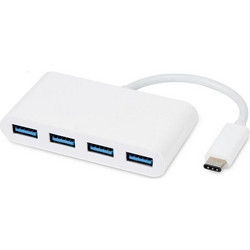 Microconnect Hub 4 Θυρών USB 3.0 με σύνδεση USB-C Λευκό