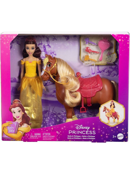 Mattel Disney Beauty and the Beast Κούκλα Bella & Philippe