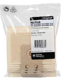 Nilfisk 1408618000 Σακούλες Σκούπας 10τμχ Συμβατές με Σκούπα Nilfisk