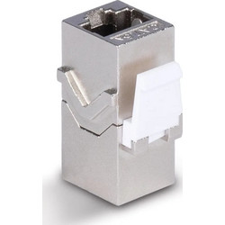 Lindy Μονή Πρίζα Δικτύου RJ45 Τύπου Cat6a σε Ασημί Χρώμα