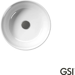GSI Kube-X Επικαθήμενος Νιπτήρας Μπάνιου Στρογγυλός Πορσελάνης 40cm Λευκός 9426-300