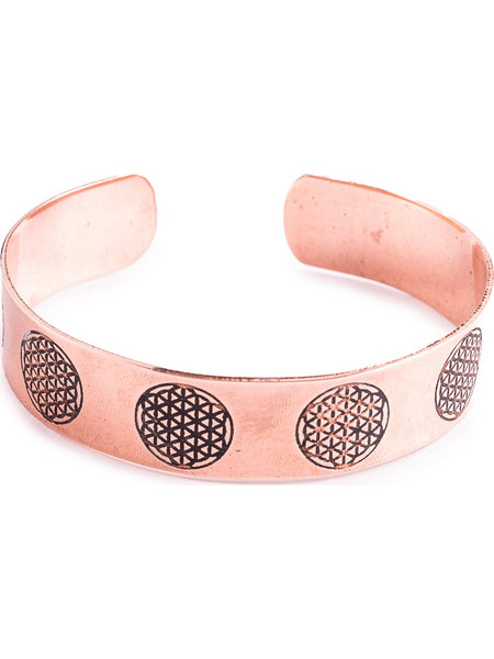 BRK Flower of Life Βραχιόλι Χειροπέδα από Χαλκό Χάλκινο