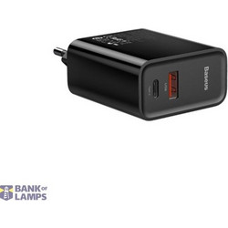 Baseus USB / USB Type-C Wall Adapter Black CCFS-C01