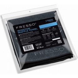 Fresso - Πετσέτες Μικροΐνας Winston Waffle 40 x 40 cm 320 g/m για Τζάμια και Γυάλινες Επιφάνειες - Σετ 3 Τεμ. (390648/FRE)