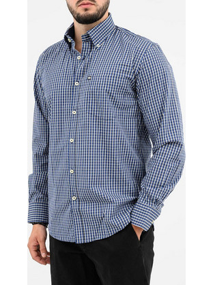 Ascot Ανδρικό Πουκάμισο Μακρυμάνικο 15473209-28 Midnight Blue