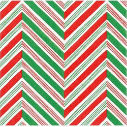 Xαρτοπετσέτες Luncheon Candy Cane Stripes 16.5x16.5cm Caspari (20 Tεμάχια)