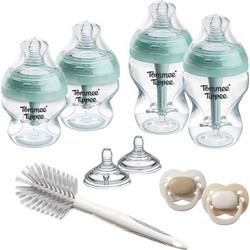 Tommee Tippee Advanced Σετ Πλαστικά Μπιμπερό με Θηλή Σιλικόνης κατά των Κολικών 0+ Μηνών Purple 9τμχ