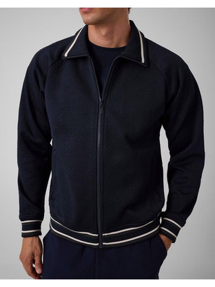Guess Ανδρική Ζακέτα Πλεκτή με Φερμουάρ Navy Μπλε Z6BQ07K6546-A73L