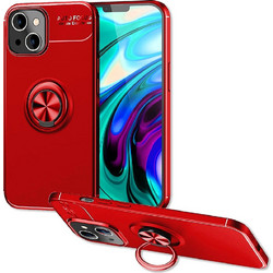 Ancus Autofocus Shock Proof Ring Holder Back Cover Red (iPhone 14)