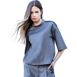AGGEL W T-SHIRT TOP - FW51115KF-LIGHT GREY GREY