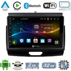 VenCore 3236-10007-0496B - Οθόνη Multimedia Android 15 9" 9109A MTK6762 Octa-Core 2GB/32GB IPS με Πρόσοψη, CarPlay, Android Auto και Υποστήριξη Κάμερας Οπισθοπορείας AHD για Ford Ranger 2017-2022 - Μα