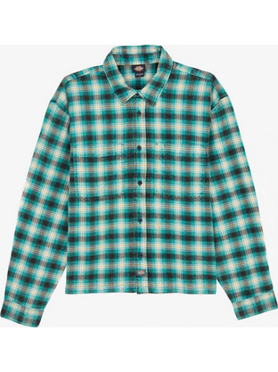 Dickies Jerome Cropped Flannel Shirt Ανδρικό Πουκάμισο Πράσινο DK0A8CHI0LN1