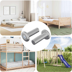 vidaXL Βίδα 2 pcs Ασημί 8 x 28 mm Ατσάλι