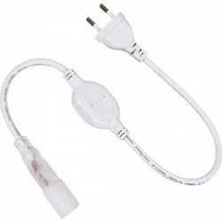 GLOBOSTAR(R) NEOTUBE-A 70632 Μεταλλάκτης Τροφοδοσίας 6A 1380W AC 220-240V σε DC 220-240V για έως 100 Μέτρα Neon Flex LED Αδιάβροχο IP65 - Λευκό - Μ53 x Π3.5 x Υ1.5cm