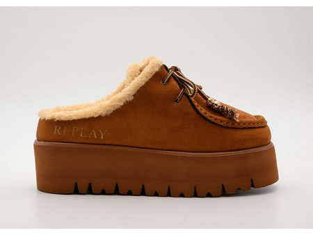 REPLAY WOMAN SHOES SABOT BROWN