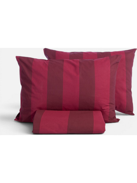 Παπλωματοθήκη Μονή (Σετ) Nef-Nef Homeware Casual Vertia Bordo