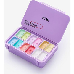 Σετ 12 Χρωμάτων Twin Cup Gouache Set Soft Pastel Colours- Purple Case TST228 Himi