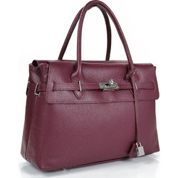 Passaggio Leather Ornella Γυναικεία Τσάντα Χειρός Δερμάτινη Μπορντό 4978-KR-03