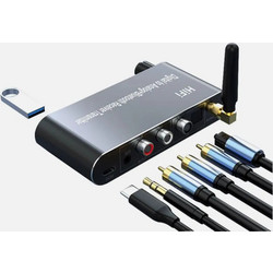 Μετατροπέας ήχου Bluetooth DAC Ψηφιακό Coaxial οπτικό Toslink σε αναλογικό RCA και Stereo Jack AUX με Ρύθμιση έντασης 3.5mm RCA Bluetooth 5.1 Receiver Audio Converter DAC Digital Optical to Analog