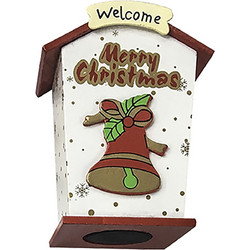 Κουμπαράς Ξύλινος Σπίτι 11,5x9x6cm Xmasfest 1131594 93-1574