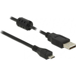 DeLock Regular USB 2.0 to micro USB Cable Μαύρο 1.5m (84902)