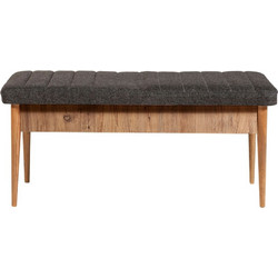 Bench Vina Bench Anthracite, Atlantic Atlantic Pine, Anthracite Melamine Coated Particle Board