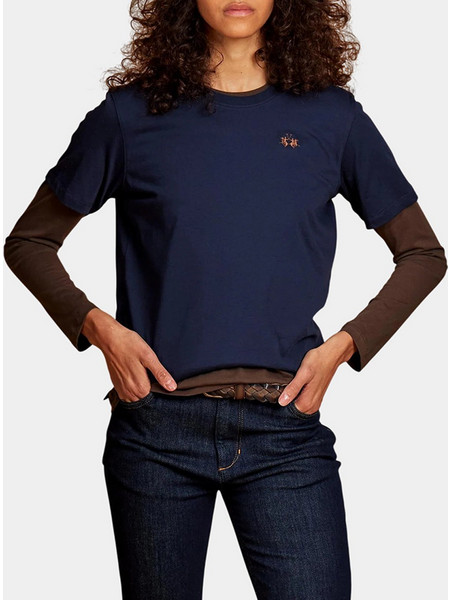 LA MARTINA ΜΠΛΟΥΖΑ T-SHIRT ΚΜ 3LMWDR002-07207 DarkBlue
