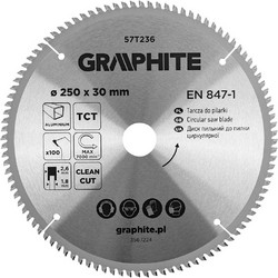 GRAPHITE 57T236 - Δίσκος δισκοπρίονου 250x30mm 100Δ αλουμινίου