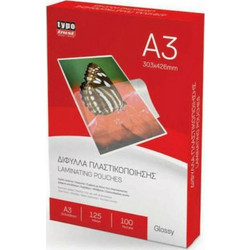 Typotrust Ζελατίνες Πλαστικοποίησης Γυαλιστερές A3 125 microns 100τμχ LP03125