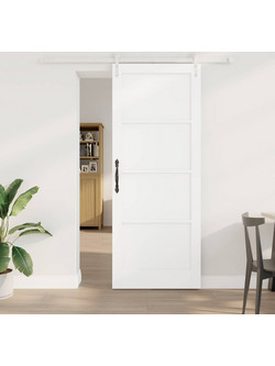 vidaXL Πόρτα Εσωτερική Συρόμενη Ξύλινη Λευκή 83x211cm 3450249