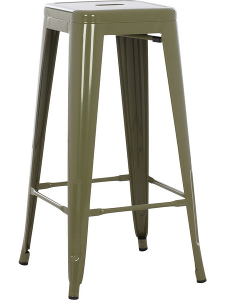 ΣΚΑΜΠΟ ΜΠΑΡ ΜΕΤΑΛΛΙΚΟ MELITA-PRO HM8642.43 ΣΕ DARK OLIVE 43x43x78Υεκ