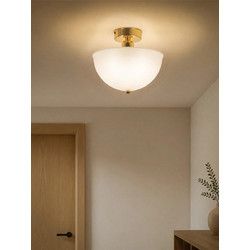 GLOBOSTAR MEDUSA 203-0308 Μοντέρνο Φωτιστικό Οροφής με Ντουί 1 x E27 AC 220-240V IP20 -Μπεζ - Χρυσό - Μ25 x Π25 x 23cm OEM