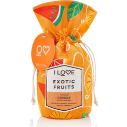 I Love, Exotic Fruits, Μάνγκο, Γκρέιπφρουτ, Μάνγκο, Ανανάς, Αρωματικό κερί, 160 γ