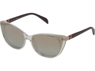 Tous STOA63 C61G Γυναικεία Γυαλιά Ηλίου Cat Eye Κοκάλινα Καφέ Διαφανή με Μαύρο Φακό