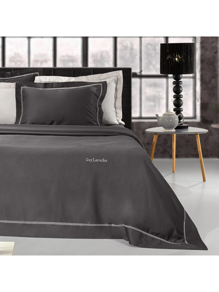 Guy Laroche Σετ Σεντόνια King Size Βαμβακοσατέν 270x280 Blend Anthracite