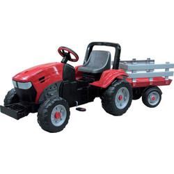 Peg Perego Maxi Diesel Ποδοκίνητο Παιδικό Τρακτέρ με Καρότσα Κόκκινο