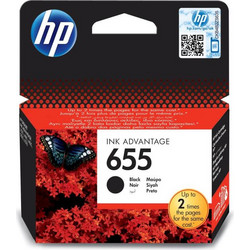 HP 655 Black Μελάνι Εκτυπωτή Inkjet CZ109AE