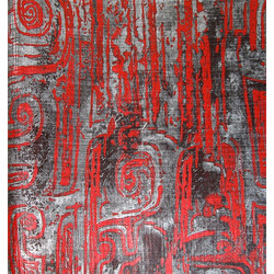 Ταπετσαρία τοίχου πλάτος 53 εκ. Χ 10 μέτρα σχ. RED GREY - OEM