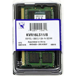 Kingston Value 8GB (1X8GB) DDR3 RAM 1600MHz SoDimm KVR16LS11/8