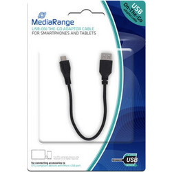 Καλώδιο MediaRange USB On-The-Go adaptor cable Micro USB 2.0 plug/USB 2.0 socket 20CM Black