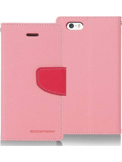 Apple iPhone 4/4S - Θήκη Book Goospery Fancy Diary Ρόζ - Φούξια (Mercury)