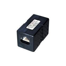 UTP Cable Connector F-F RJ45 Black Μούφα Δικτύου Μαύρη 8/8 CAB-N041