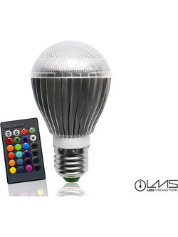 Λαμπτήρας RGB LMS E27 8 WATT με Τηλεχειρισμό