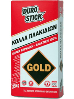 DuroStick Κόλλα Πλακιδίων Ακρυλική και Ελαστική Gold Λευκή 25Kg
