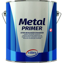 Vitex Metal Primer Ακρυλικό Αστάρι Διαλύτου Λευκό 2.5lt